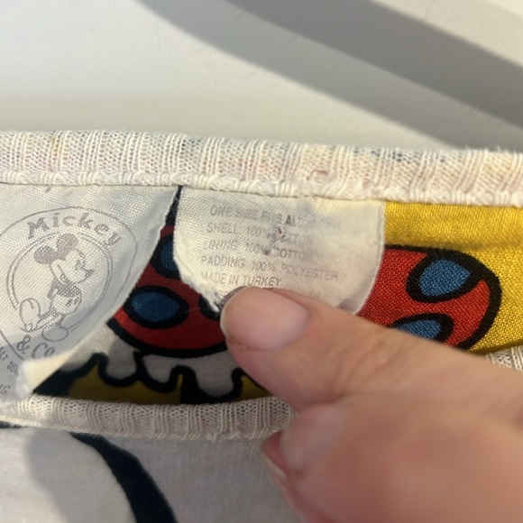 Vintage Mickey and Minnie Reversible Mouse Quilt Sweater Primary Color - Picture 9 of 14